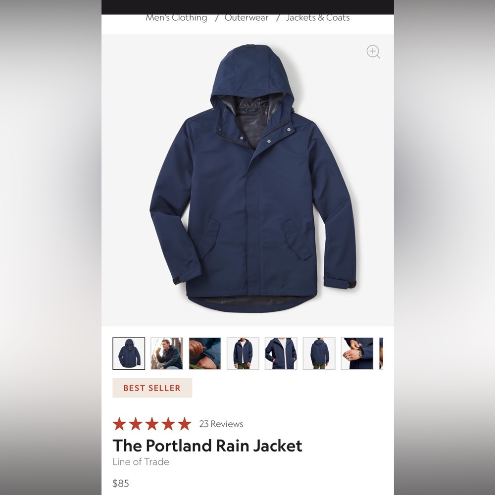 Line of Trade Navy Rain Jacket XXL